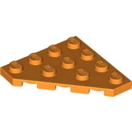 Wedge Plate 4 x 4 Cut Corner / Orange