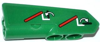 Lego Technic, Panel Fairing #22 Very Small Smooth, Side A with Lift Operating Instructions Pattern (Sticker) - Set 42008