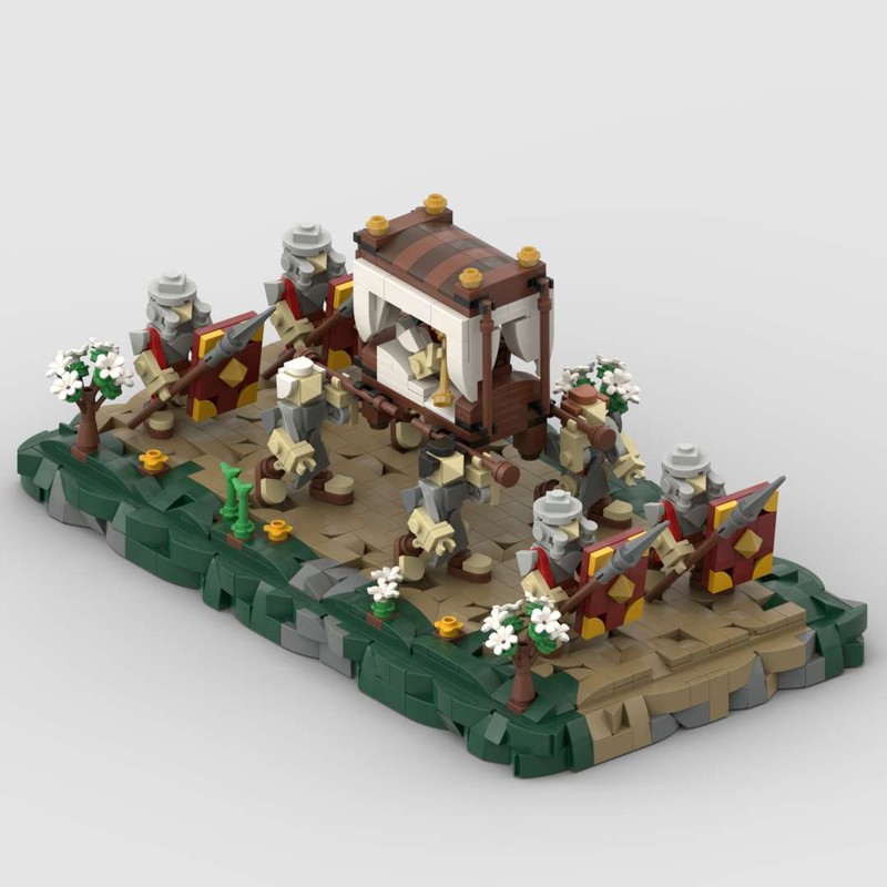 Lego The Roman senator is traveling with the sedan chair
