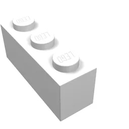 Brick Wedged, Angled 3 x 2 Left / White
