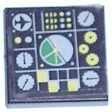 Tile 2 x 2 with Avionics Green and Light Gray Pattern 2 (Sticker) - Set 8856