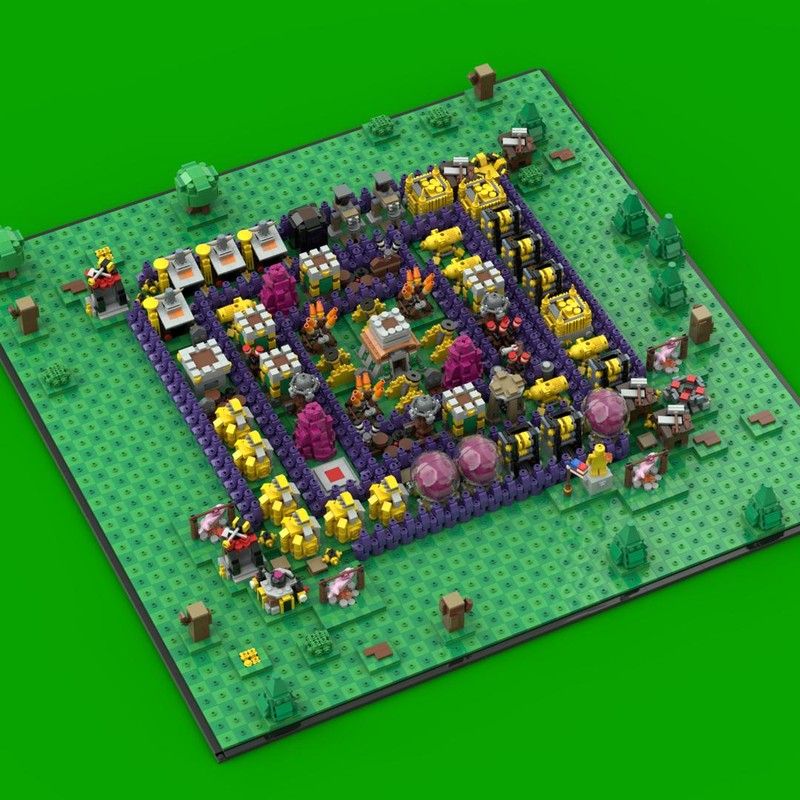 Lego Complete Clash of Clans Base (Town Hall 8) Mine Specifically :)