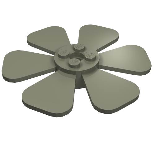 Lego Propeller 6 Blade Fan 8 x 8 / Dark Gray