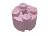 Brick Round 2 x 2 with Axle Hole / Bright Pink
