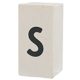 Tile Special 1 x 2 x 5/6 with Stud Hole in End with 's' Print