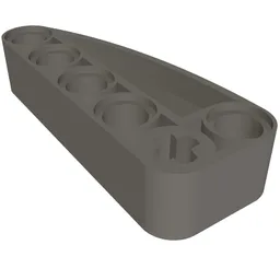 Technic Beam 2 x 5 L-Shape with Quarter Ellipse Thick / Dark Bluish Gray