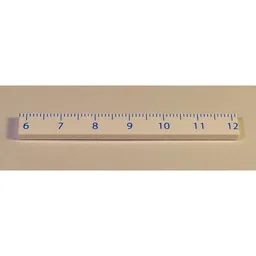 Tile 1 x 8 with Ruler CM 6 - 12 Pattern / White