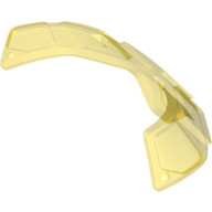Lego Glass for Aircraft Fuselage Curved Forward 6 x 10 Top with 5 Window Panes / Trans-Yellow