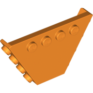 Lego Panel, Trapezoid, Tipper End Flat without Pins / Orange