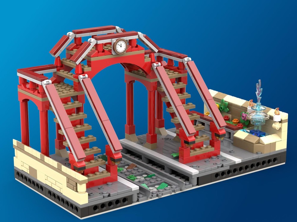 Lego Hogsmeade Station Footbridge Module (HP / Modular Buildings)