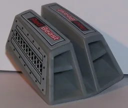 Technic Engine Air Scoop Double (RC Car) with Side Vents and 'Red Beast' Pattern (Stickers) - Set 8378