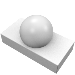 Lego Tile 1 x 2 with Ball