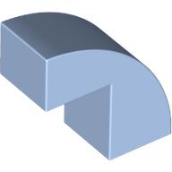 Lego Brick Curved 1 x 2 x 1 2/3 with 1 Cutout / Bright Light Blue