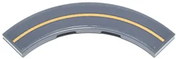Tile, Round Corner 4 x 4 Macaroni with Thin Gold Curved Line Pattern (Sticker) - Set 75385