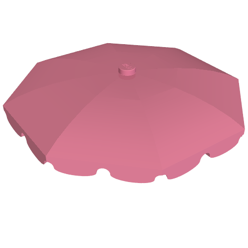 Lego Belville, Equipment, Umbrella Top with Rounded Bottom Flaps / Medium Dark Pink