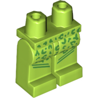 Lego Hips and Lime Legs with Green Spots and Stripes Print / Lime