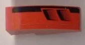 Slope, Curved 3 x 1 with Black Tail and Engine Pattern Model Left (Sticker) - Set 8124
