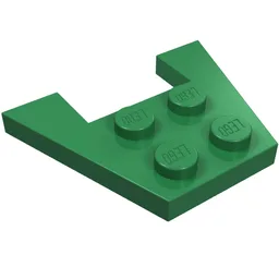 Wedge Plate 3 x 4 without Stud Notches / Green
