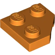 Wedge Plate 2 x 2 Cut Corner / Orange