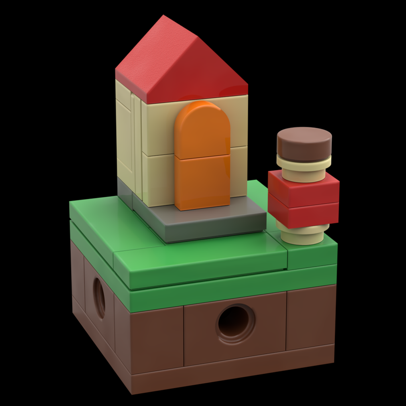 Lego Mini Animal Crossing Tile House Summer