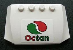 Wedge 4 x 6 x 2/3 Triple Curved with Octan Logo Pattern (Sticker) - Set 3180
