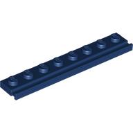 Lego Plate Special 1 x 8 with Door Rail / Dark Blue