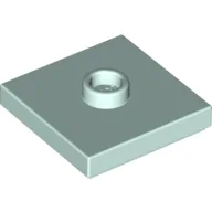 Plate Special 2 x 2 with Groove and Center Stud (Jumper) / Light Aqua