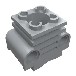 Technic Engine Cylinder without Side Slots, with Bottom Slots / Light Bluish Gray