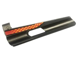 Technic, Panel Fairing # 8 Small Long, Large Hole, Side B with Small Red and Orange Checkered Pattern (Sticker) - Set 8473
