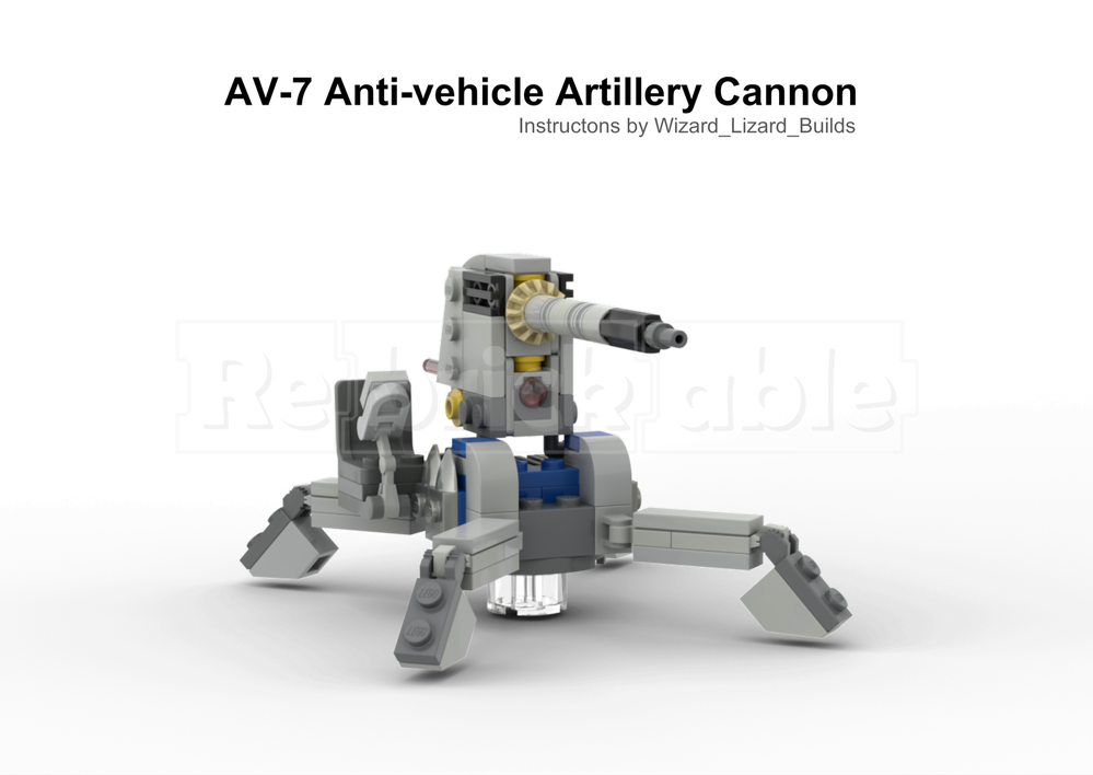 Lego 501st AV-7 Anti-vehicle Artillery Cannon