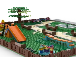 Minifig scale modular park
