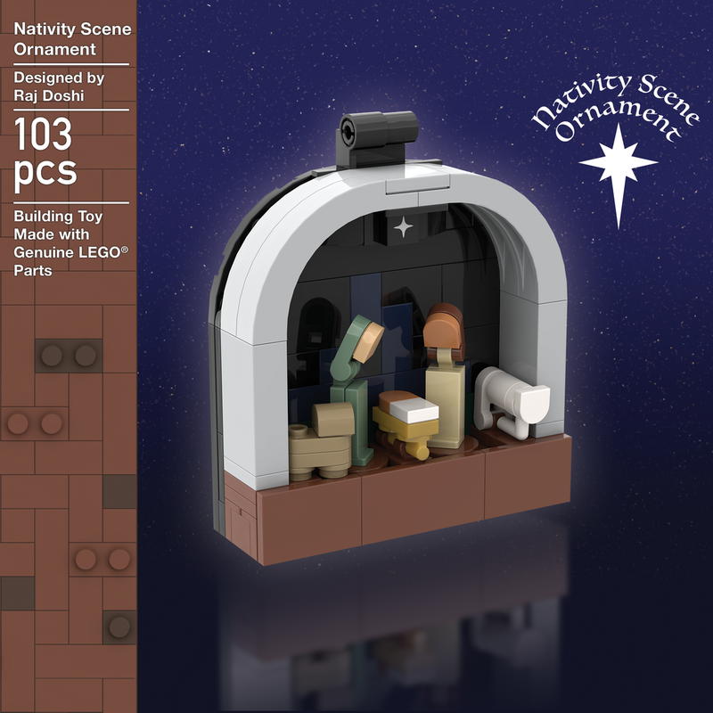 Lego Nativity Scene Ornament