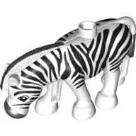 Duplo Animal Zebra, Ridged Mane / White