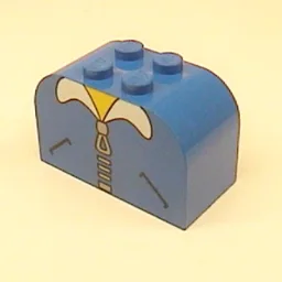 Brick Curved 2 x 4 x 2 Double with Pockets and Zipper Print / Blue