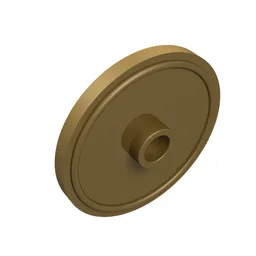 Shield Round with Stud and Raised Rim [Plain] / Pearl Gold