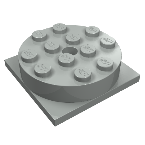 Lego Turntable 4 x 4 Square Base with Top, Complete Assembly / Light Gray
