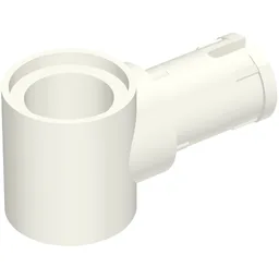 Technic Pin Connector Hub with 1 Pin with Friction Ridges Lengthwise [Centered Friction Ridge] / White