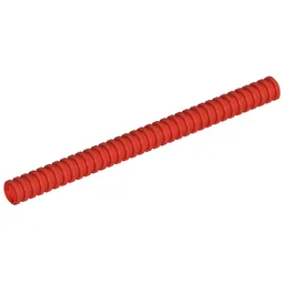 Hose, Ribbed 7mm D. 11L / 8.8cm / Red
