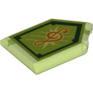 Tile Special 2 x 3 Pentagonal with Nexo Power Shield Print - Tone of Power / Trans-Bright Green