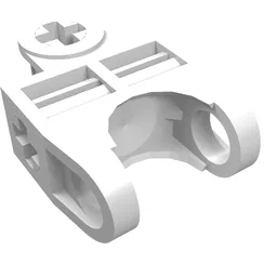 Technic Axle Connector 2 x 3 with Ball Socket, Open Sides / White