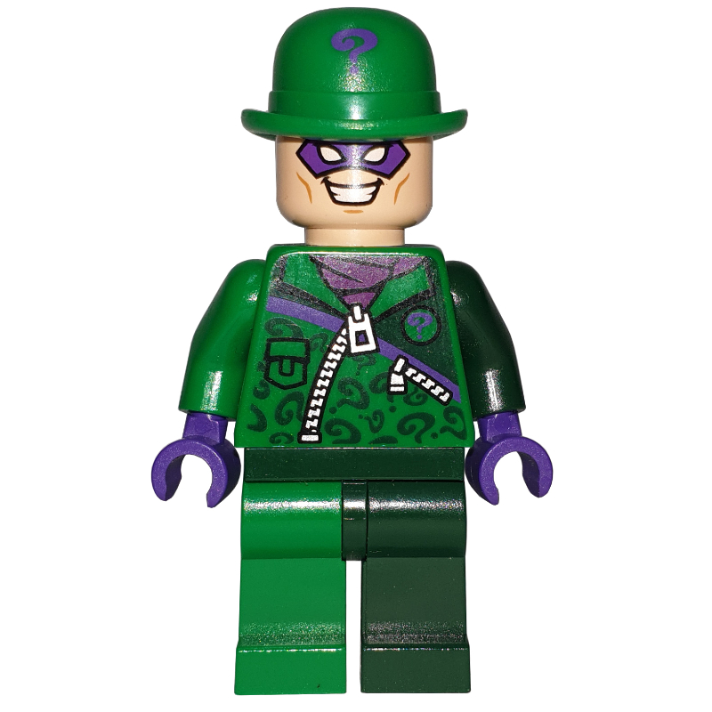 Lego The Riddler in Green and Dark Green Outfit with Zipper