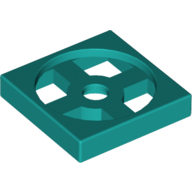 Lego Turntable 2 x 2 Plate, Base / Dark Turquoise