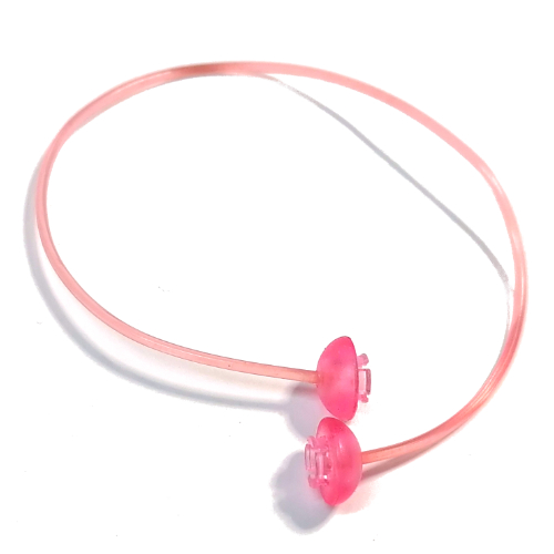 Lego Clikits Cord, Jelly String, 170mm, with Same Colored Caps / Trans-Pink