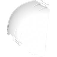 Lego Panel Curved, Quarter, with Bars at Each End / Trans-Clear