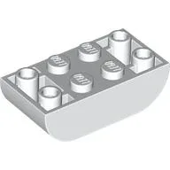 Brick Curved Inverted 2 x 4 Double / White
