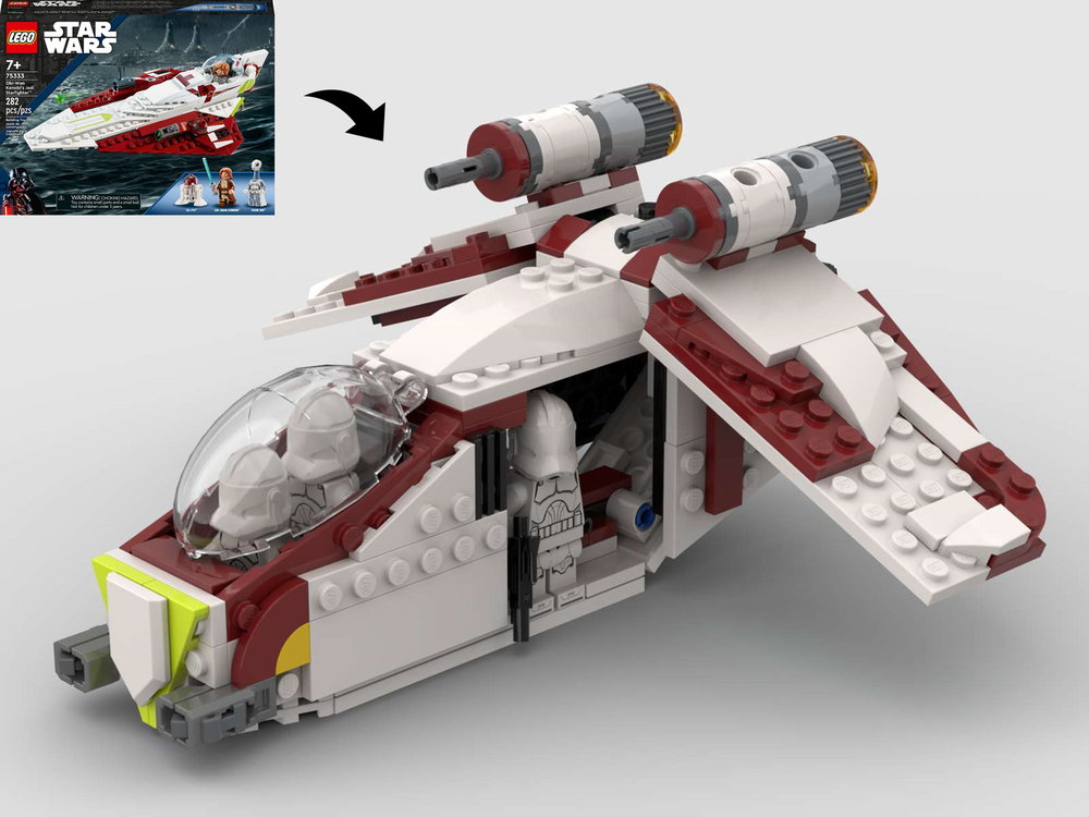 Lego Republic Gunship Midi Scale - Alternate Build of 75333 Obi-Wan's Starfighter