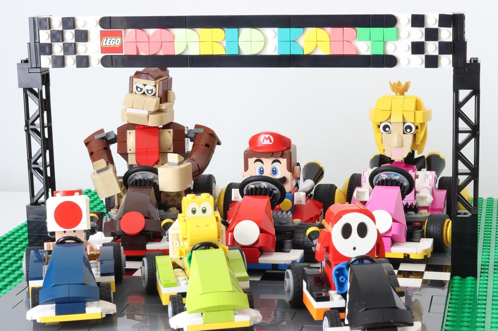 Lego Kart Track Straight with Start/Finish