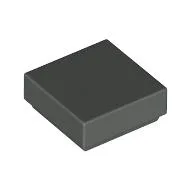Tile 1 x 1 with Groove / Dark Gray