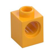 Lego Technic Brick 1 x 1 with Pin Hole / Bright Light Orange