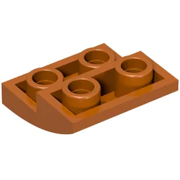 Brick Curved Inverted 2 x 2 x 2/3 / Dark Orange